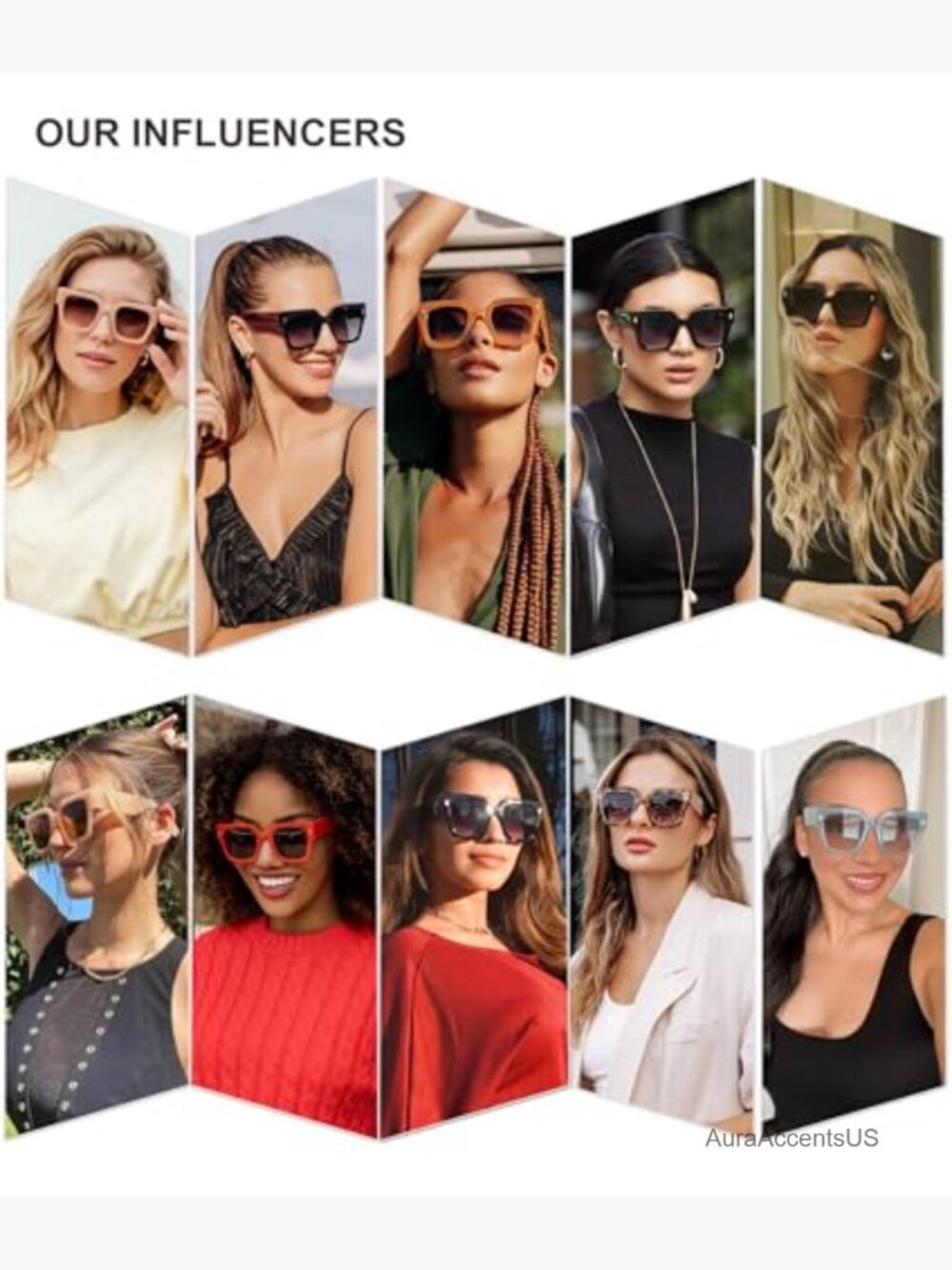 Vintage Oversized Square Sunglasses UV400 Protection Retro Style - Picture 3 of 7